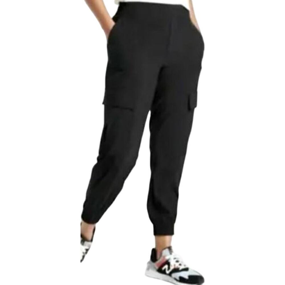 Athleta Chelsea Utility Jogger Cargo Pants Featherweight Tapered Stretch Black 4